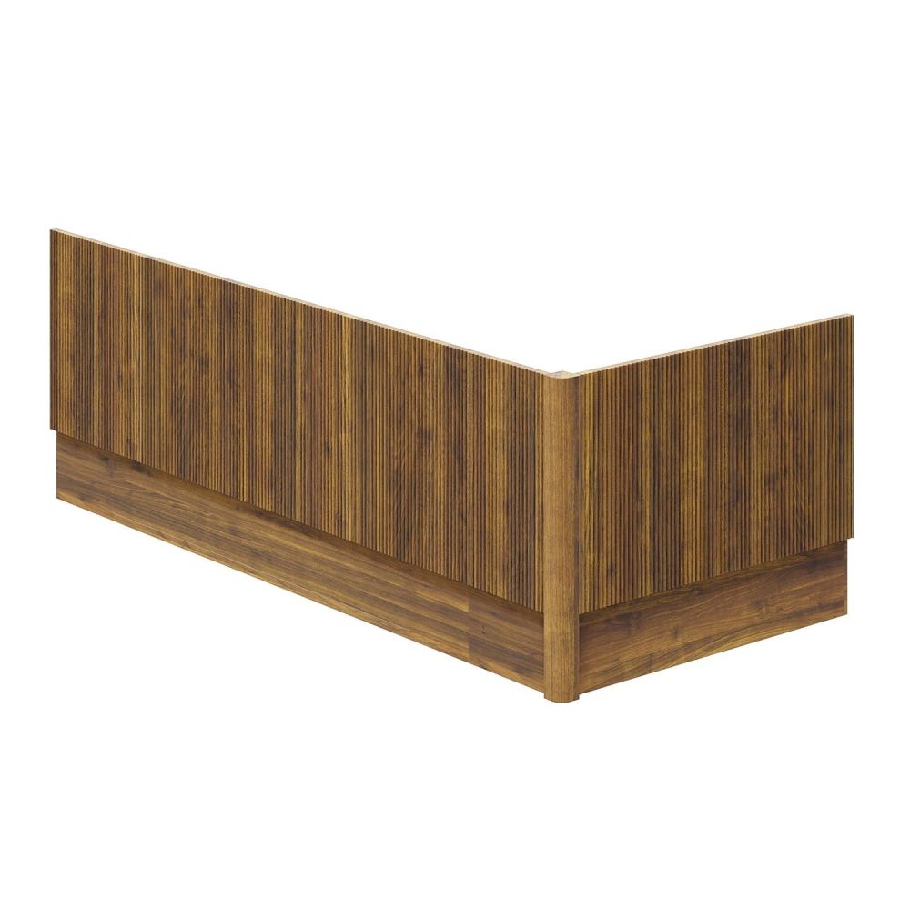 Wish Ribbed End Bath Panel in Walnut