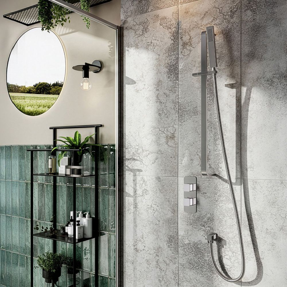 Liva Chrome Concealed Shower Valve & Slide Rail