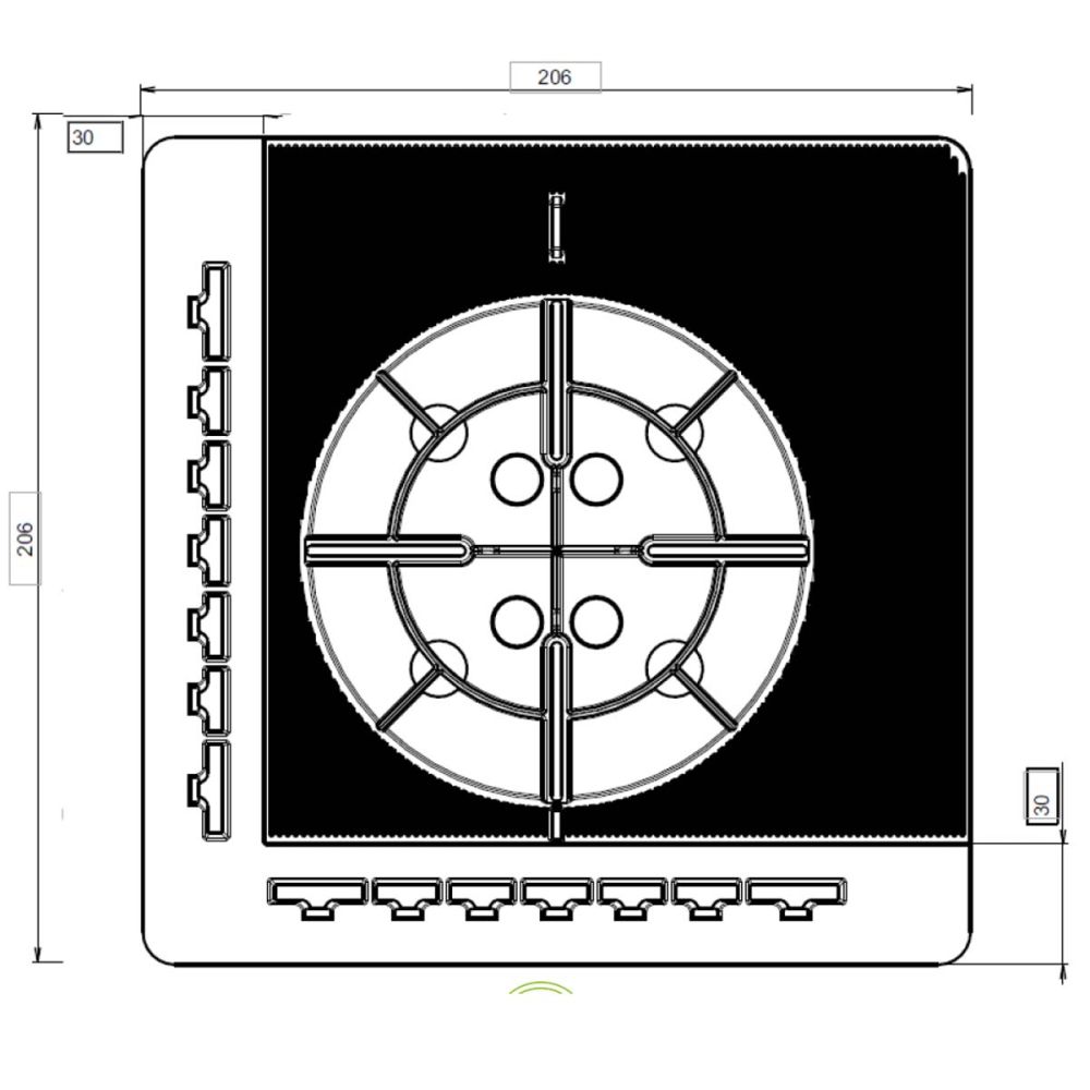 Jouplast Square Flat Edge Finishing Plate for Outdoor Tile Pedestals Pack of 10
