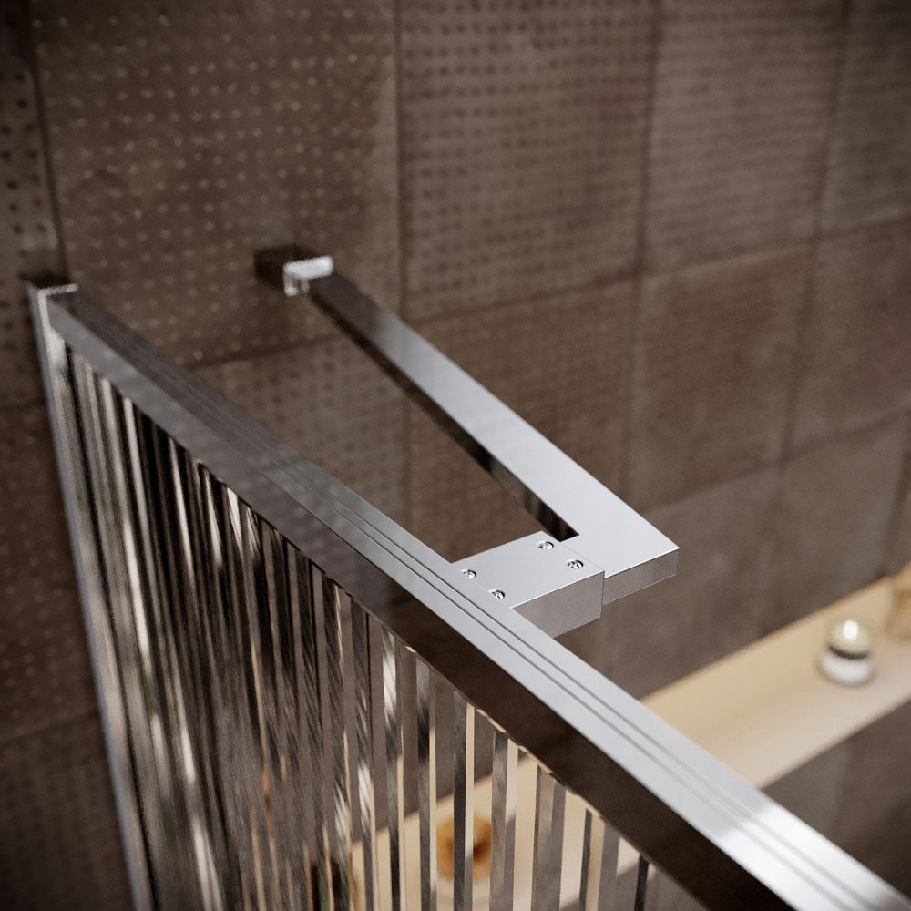Amien Chrome Shower Screen Angled Support Bar 480mm