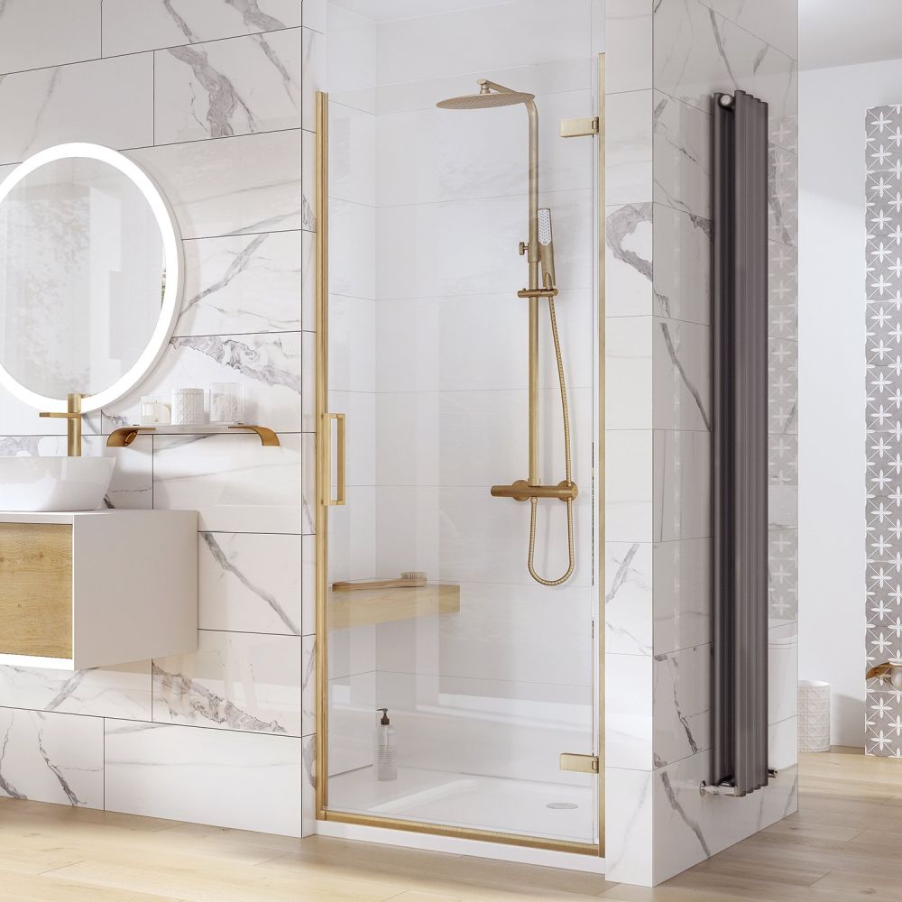 Lanka Gold Hinged Shower Door | 800mm Hinged Shower Screen