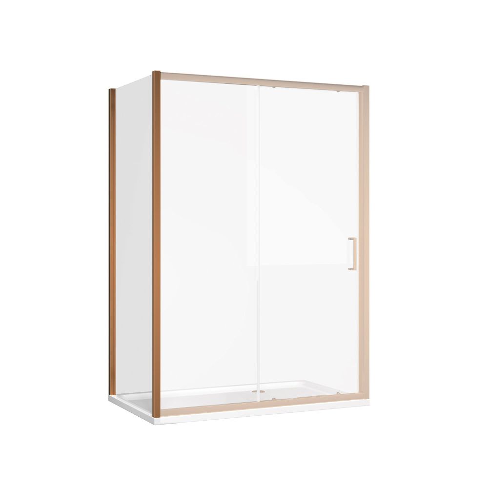 Fabio Brushed Bronze Shower Side Panel 900mm