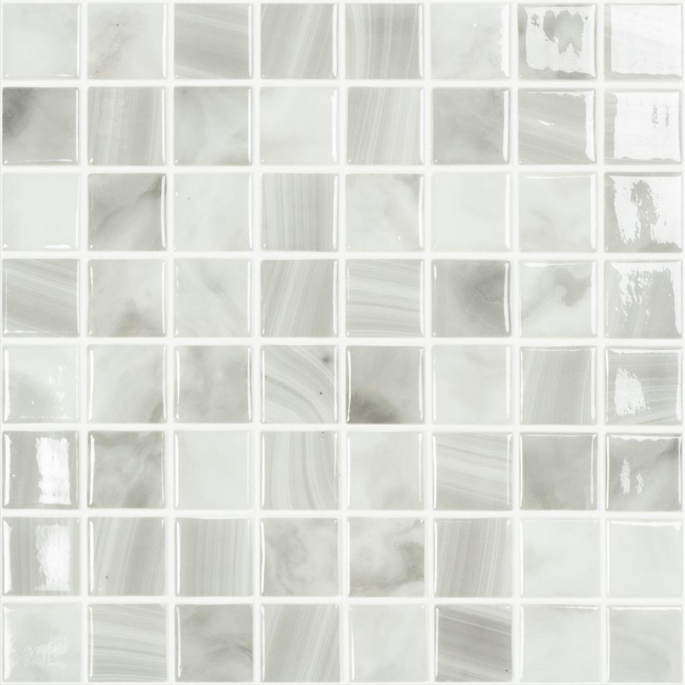 Pacific Pearl White Glass Mosaic Tile 315x315mm