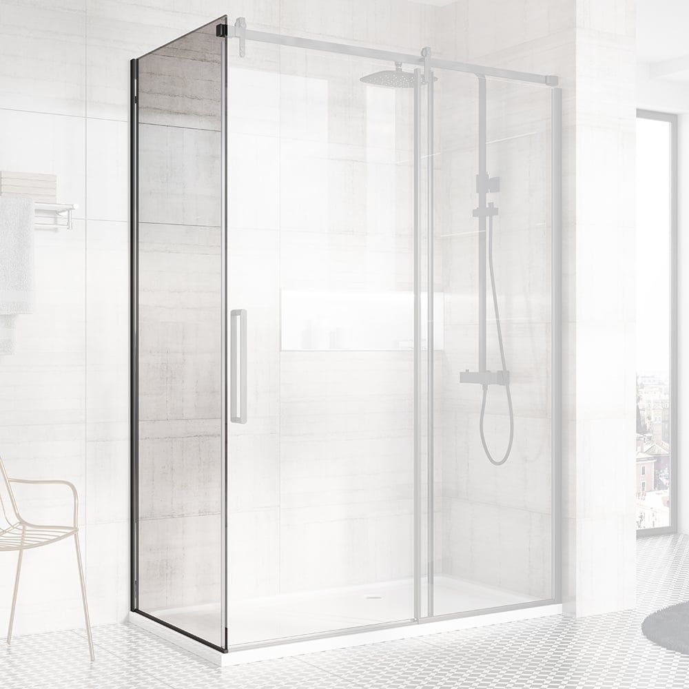 Ryland Black Shower Side Panel