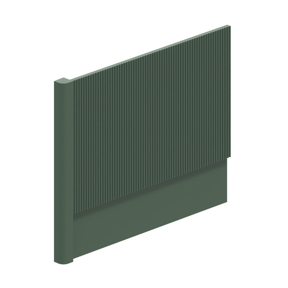 Wish Ribbed Green End Bath Panel & Corner Post