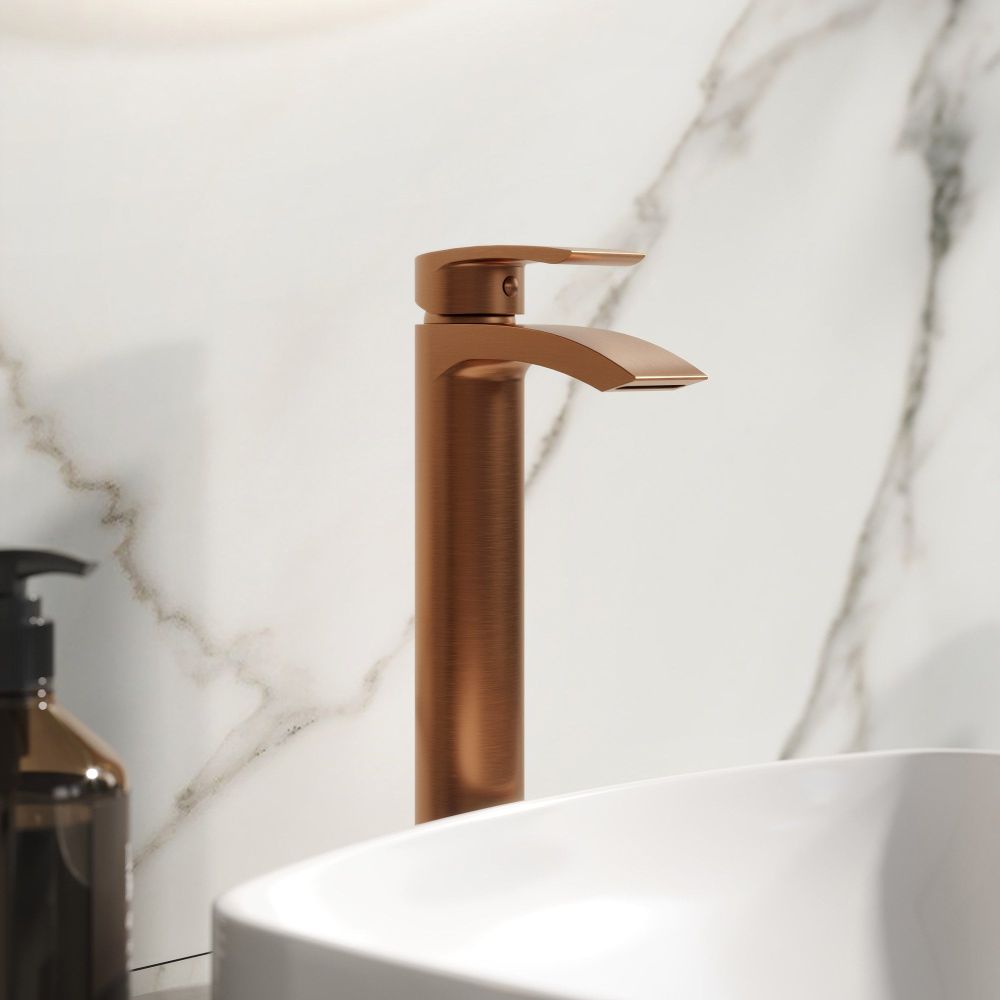 Tear Brushed Bronze Tall Basin Mono Tap