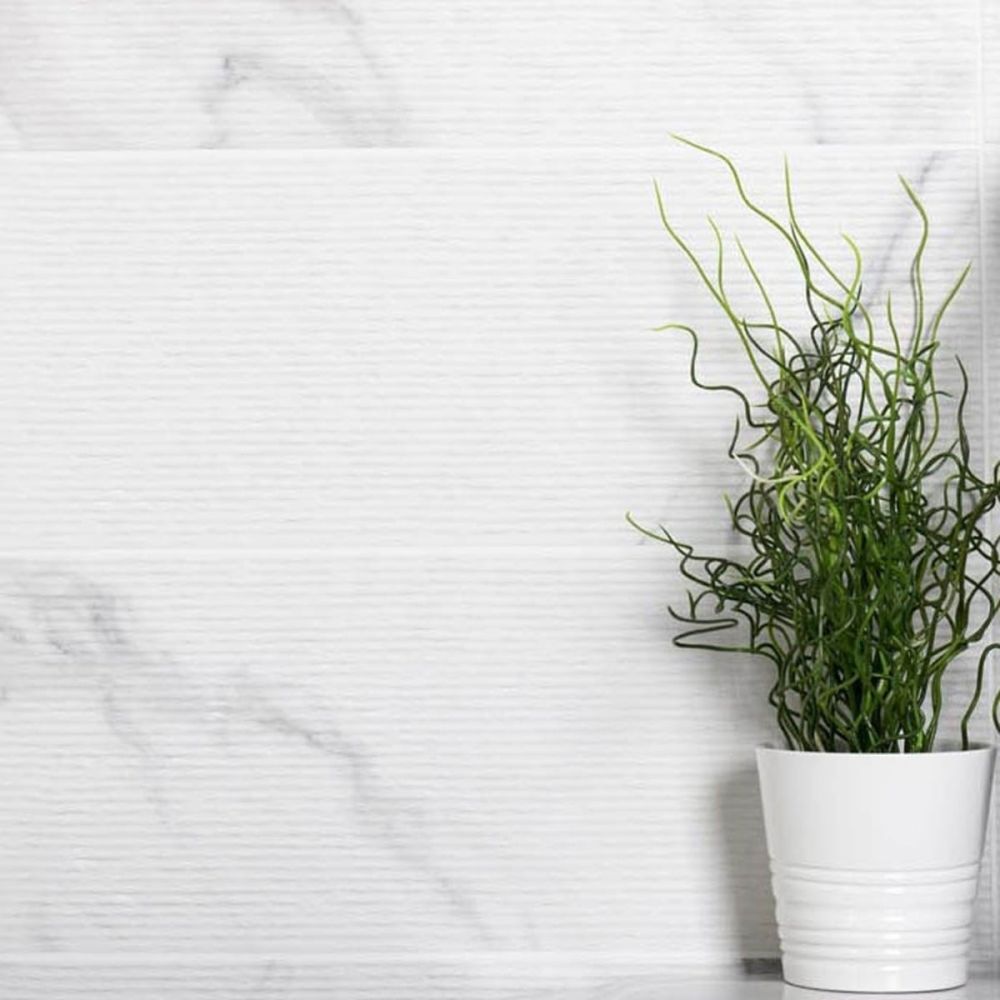 Marble Blanco Line Semi-Lappato Ceramic Tile 200x500mm