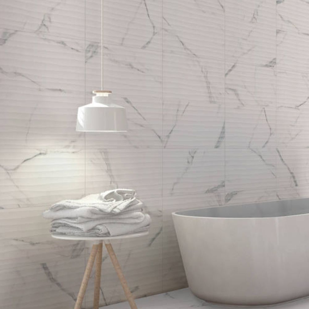 Marble Blanco Line Semi-Lappato Ceramic Tile 200x500mm