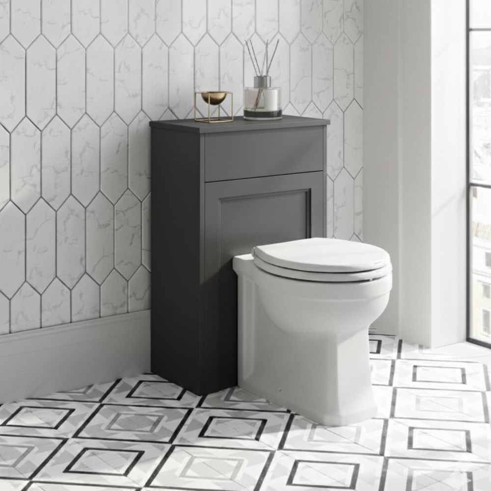 Traditional Matt Black WC Unit