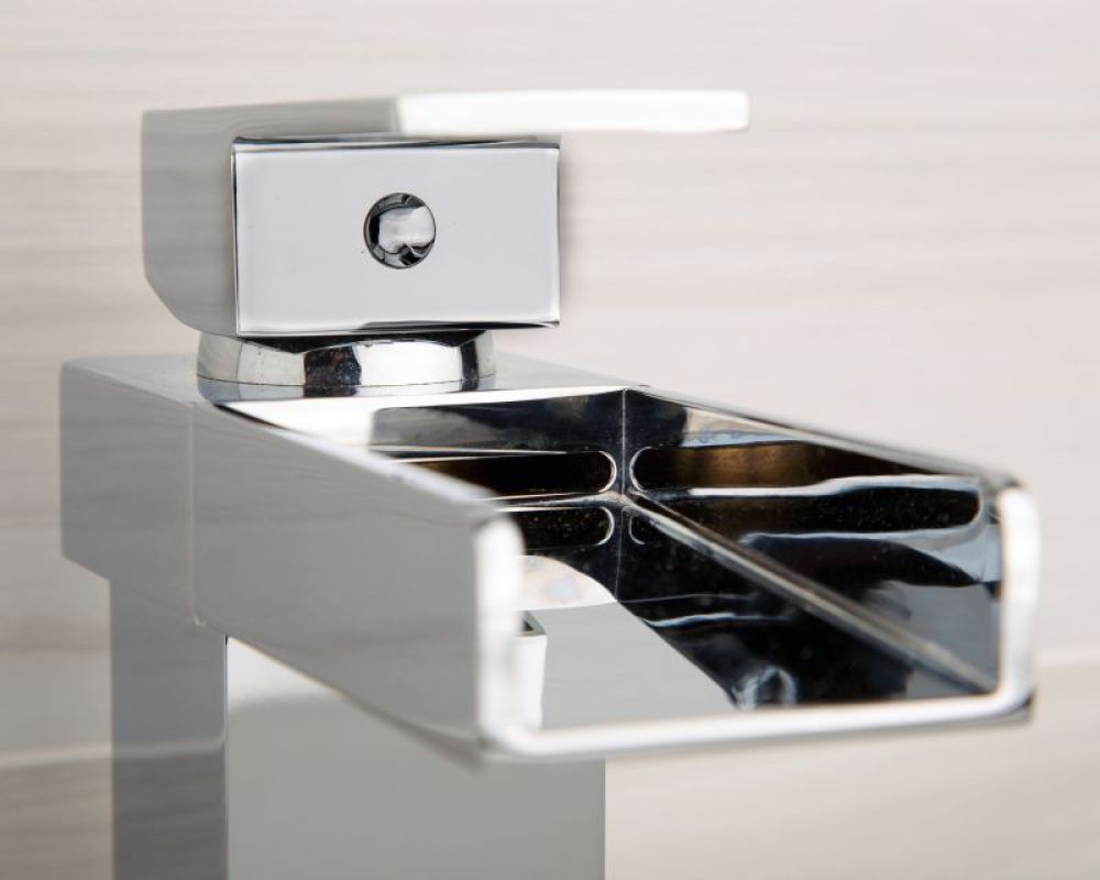 Cairo Chrome Waterfall Basin Mixer Tap - Lifestyle image 3