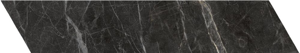 Salerno Black Matt Marble Chevron Tile 80x400mm