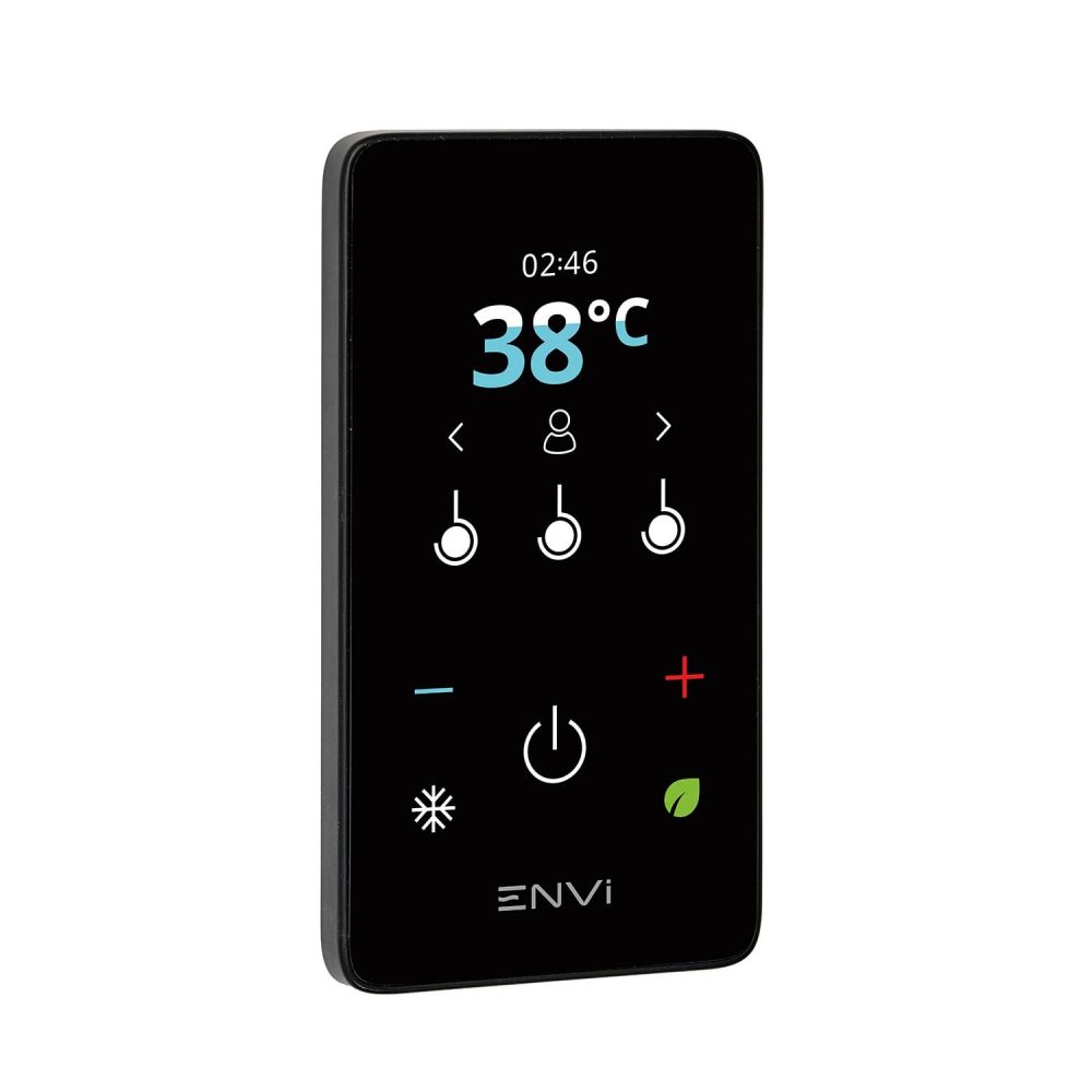 Triton ENVi 9.0kw Thermostatic Electric Shower with Ceiling Fed Fixed Head - Black