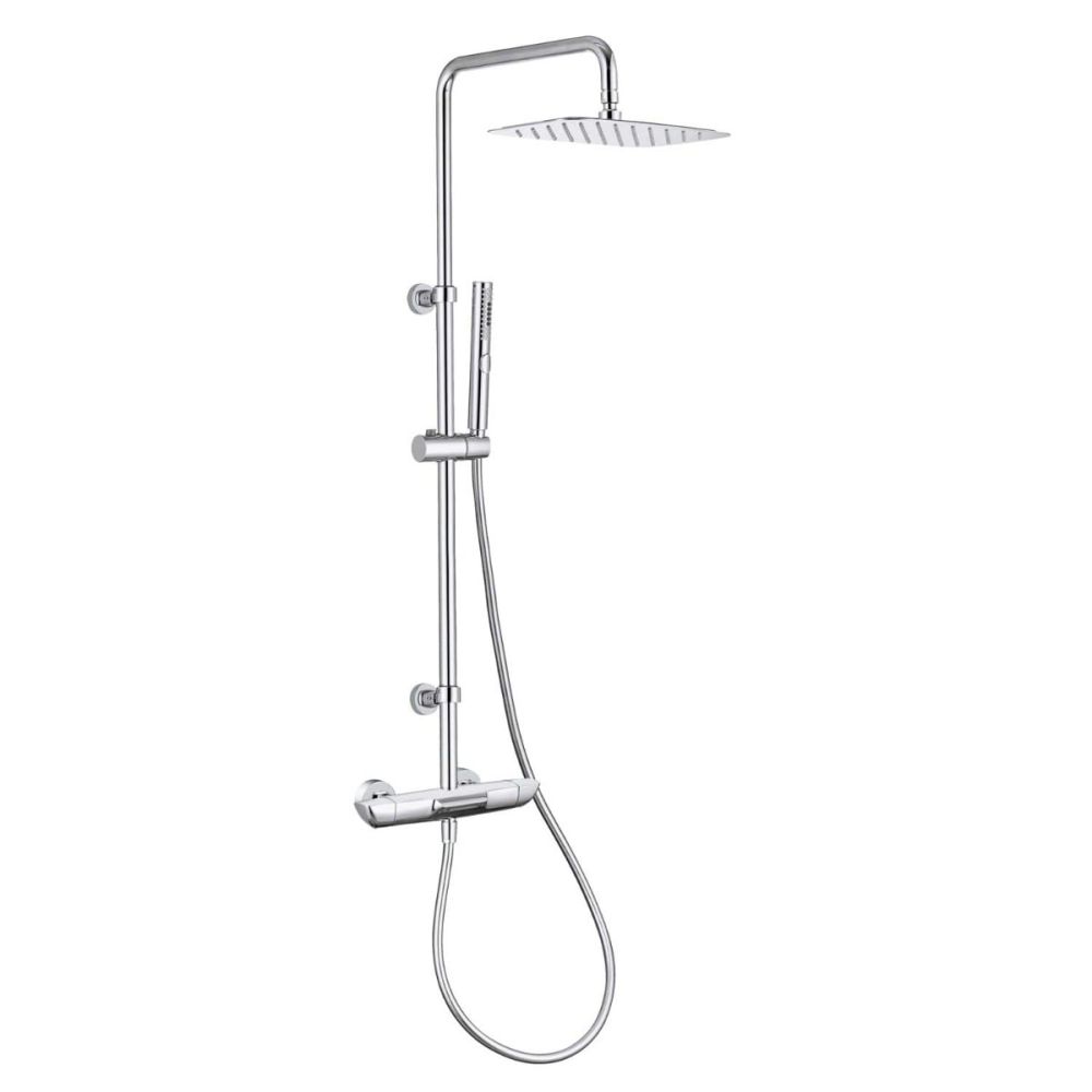 Zena Chrome Thermostatic Shower Pack with Bath Spout