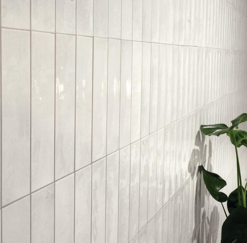 Babylon White Gloss Ceramic Brick Tile 246x60mm