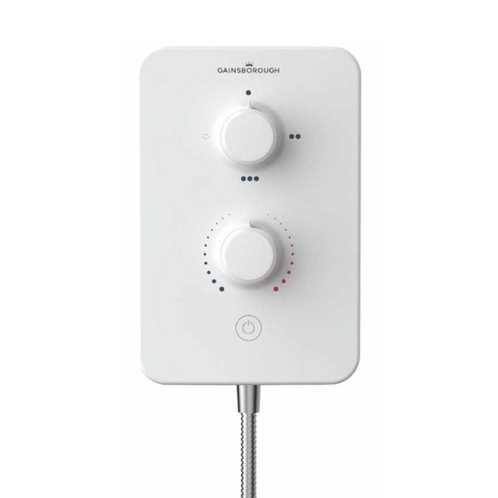 Aqualisa Gainsborough Polar White Slim Duo Electric Shower 9.5kW