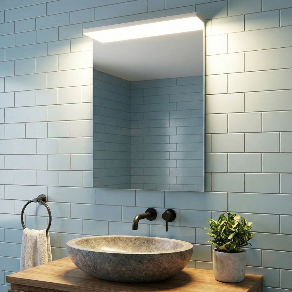 Elnero Illuminated LED Heated Bathroom Mirror 400x715mm
