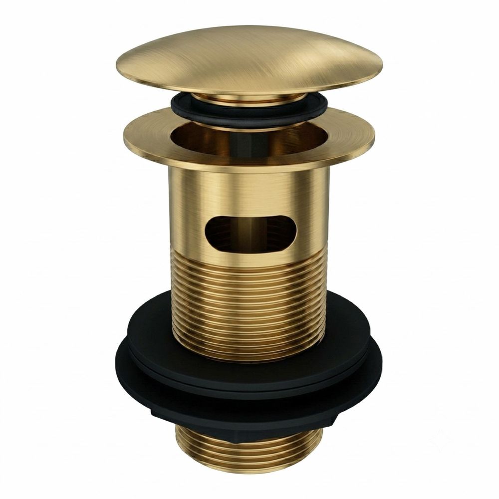 Brushed Gold Click Clack Slotted Basin Waste