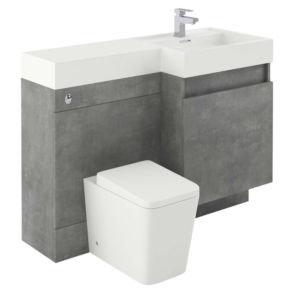 Summers Concrete Right Hand Combination Vanity Basin and WC Unit 1200mm
