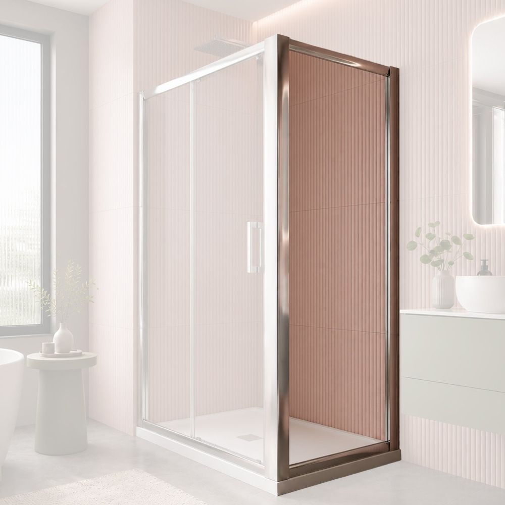 Moxby Chrome Shower Side Panel