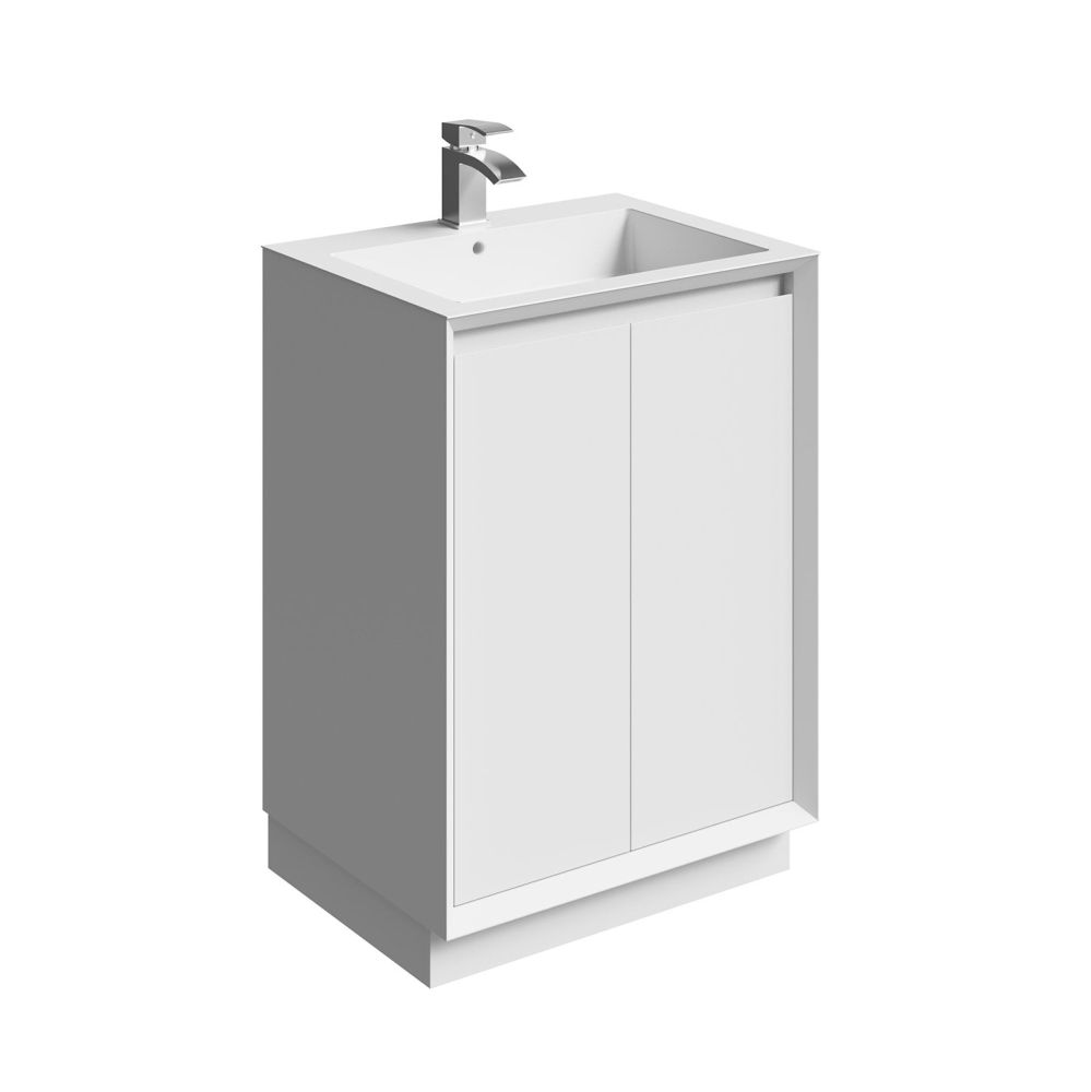 Venus Gloss White Floor Standing Vanity Unit 600mm