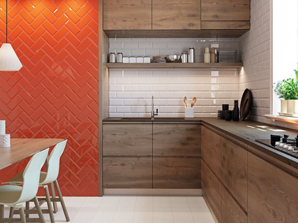 Metro Red Ceramic Brick Tile 100x200mm