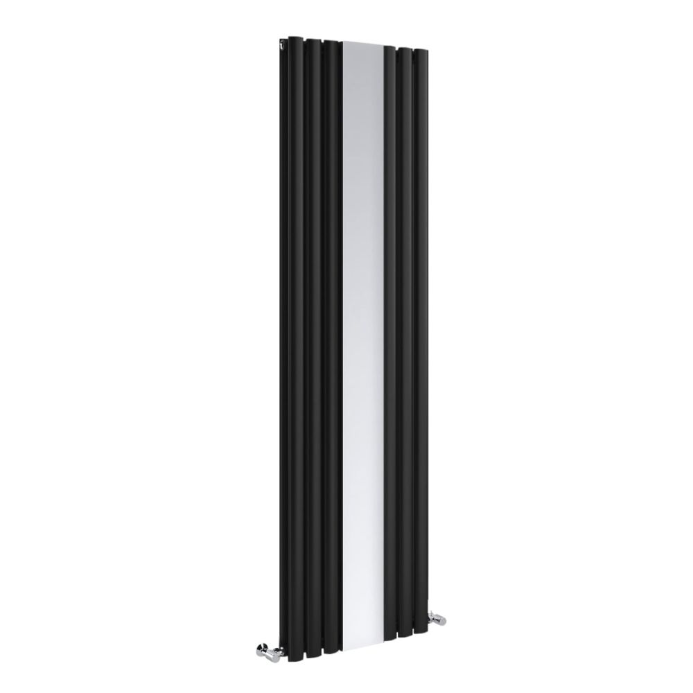 Corex Black Vertical Mirror Radiator - 1800x500mm