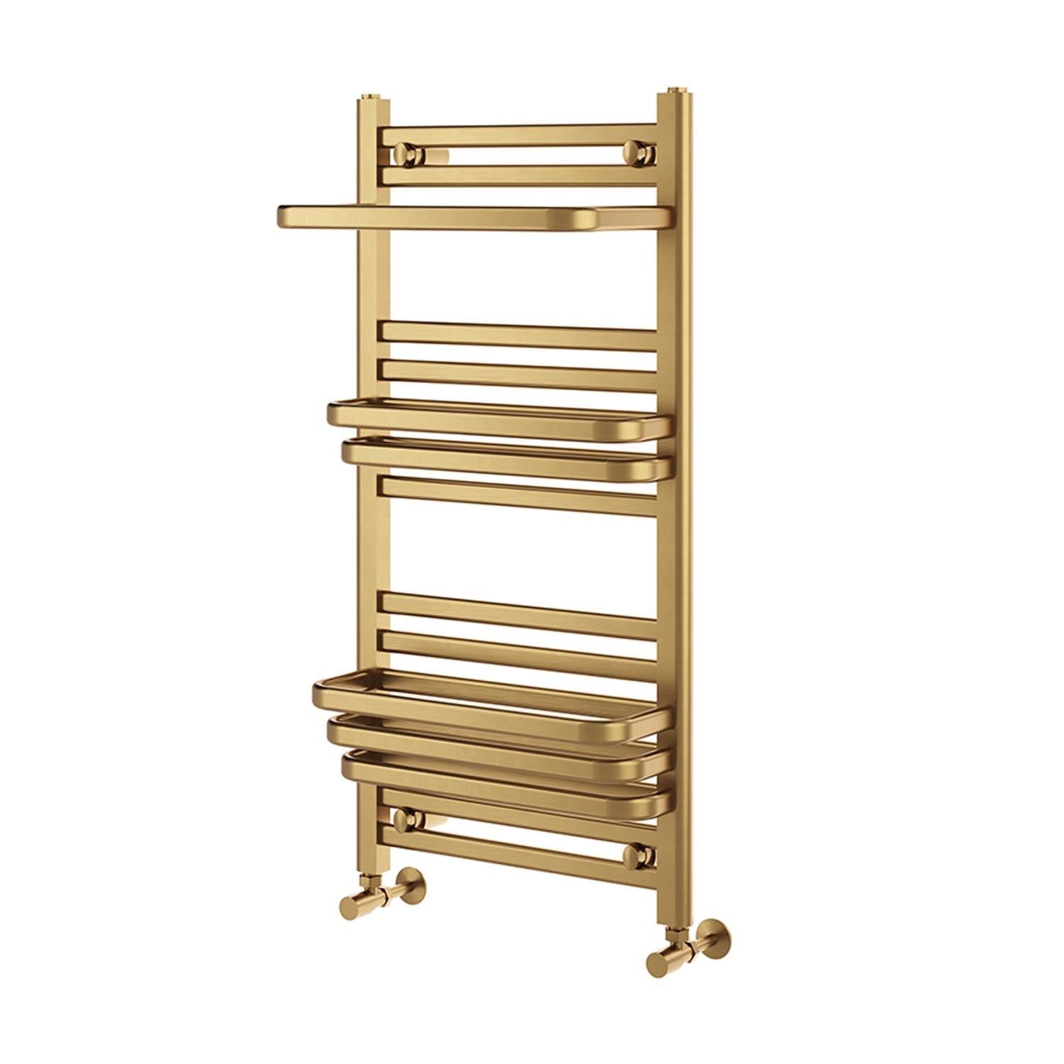 Malory Gold Heated Towel Rail 1000x500mm Gold Bathroom Radiator