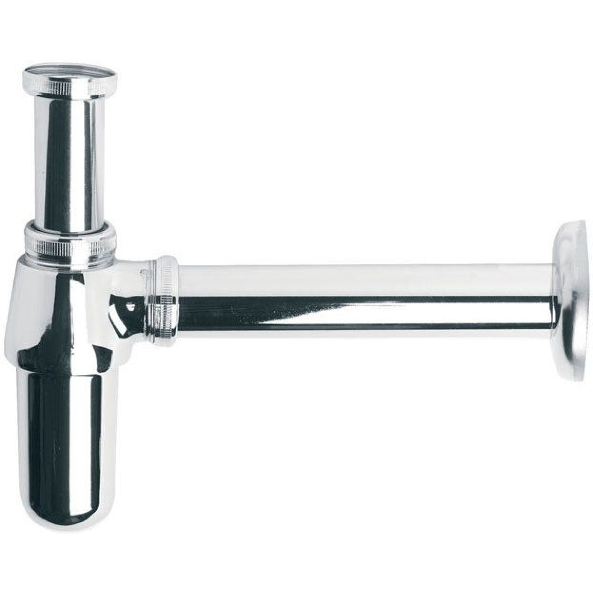 thumbnail image 2 of Chrome Bottle Trap Drain Kit For Bathroom Sink - Modern Basin Waste Pipe & Tap Connector 2 of 13