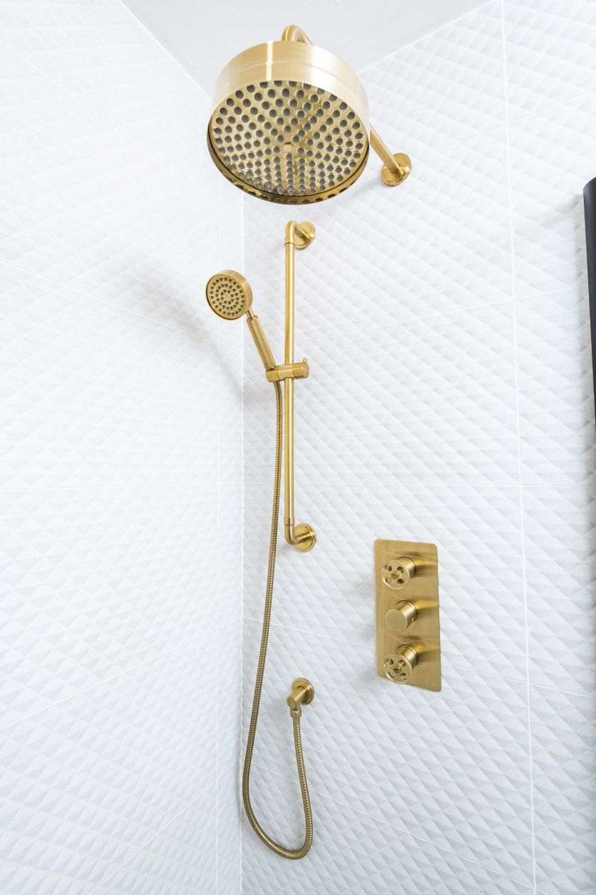 Urban Brushed Gold Concealed Valve Shower Pack