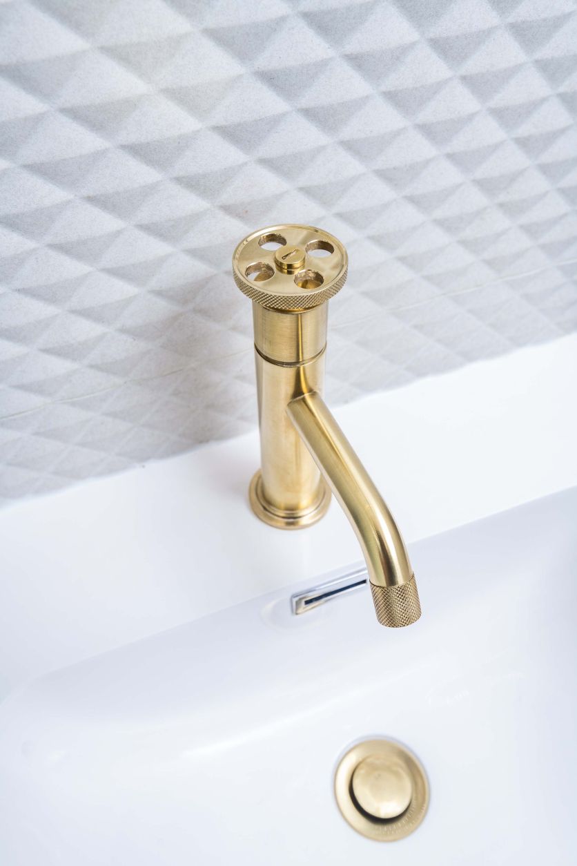 Urban Brushed Gold Basin Mixer Tap