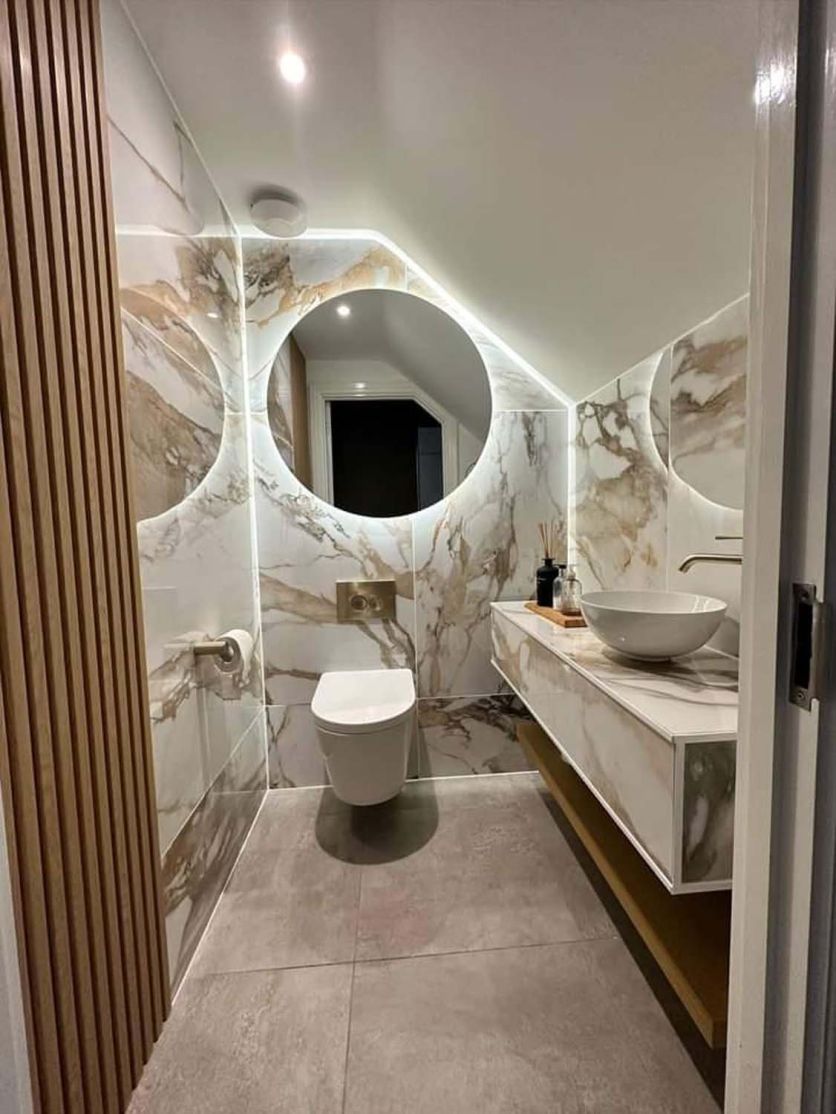 Charlie Beige Marble Gloss Porcelain Tile