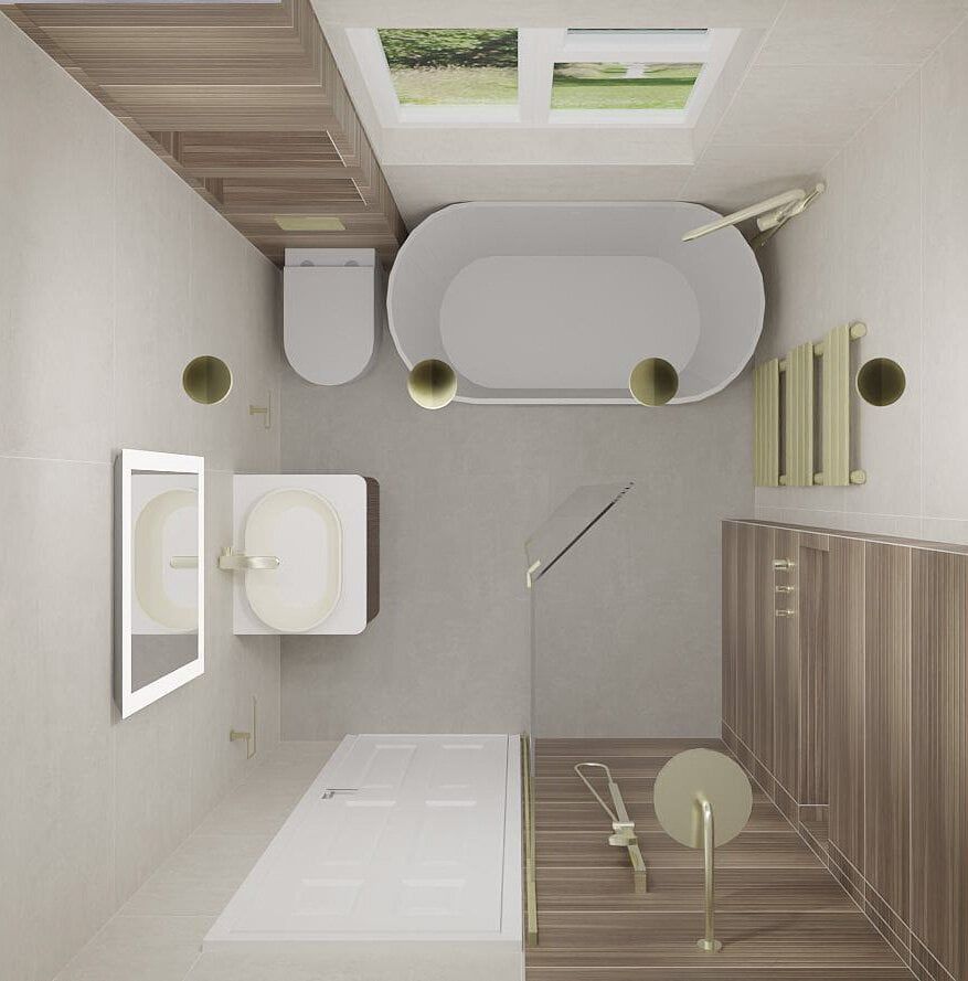 3D Design mockup created at Easy Bathrooms showing space possibilities of the customers bathroom