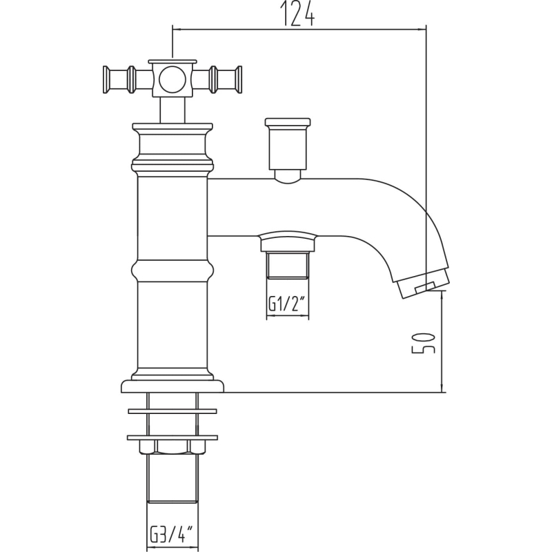 Butler Chrome Bath Shower Mixer Tap