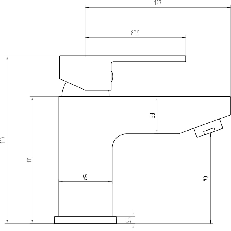 Nyland Chrome Basin Mixer Tap & Waste