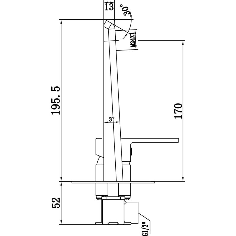 Zena Chrome Wall Mounted Basin Mixer Tap