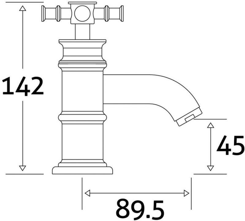 Butler Chrome Pair of Bath Pillar Taps