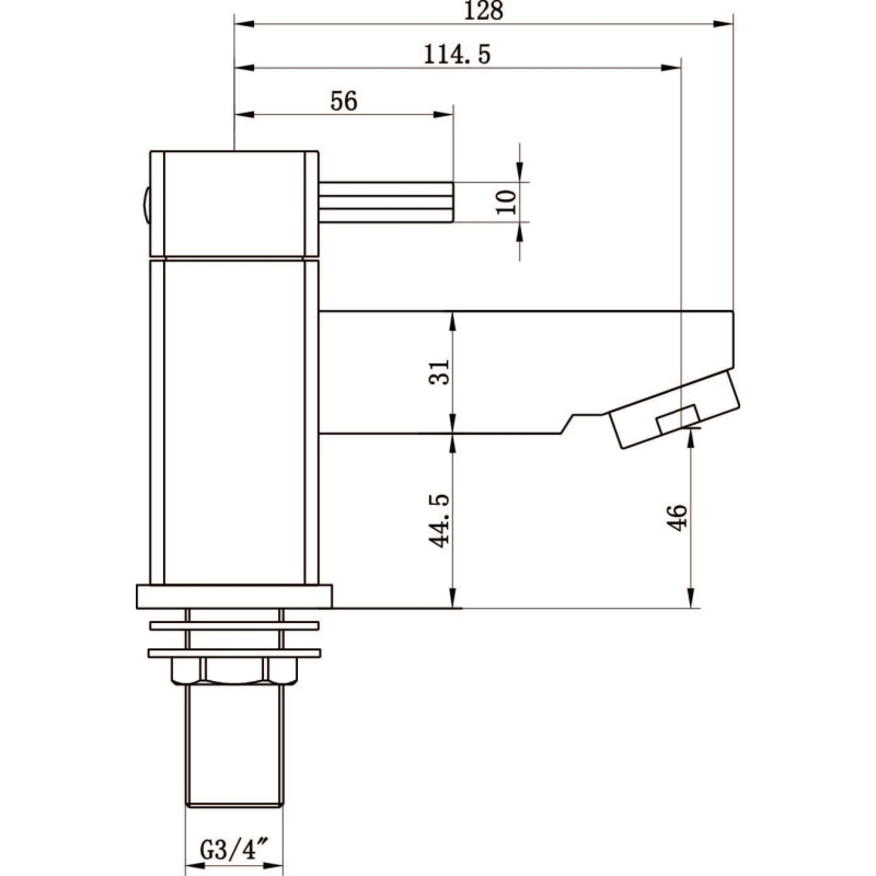 Quadro Chrome Bath Filler Tap