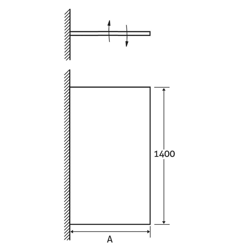 Moxby Brushed Nickel Single Pivot Bath Screen