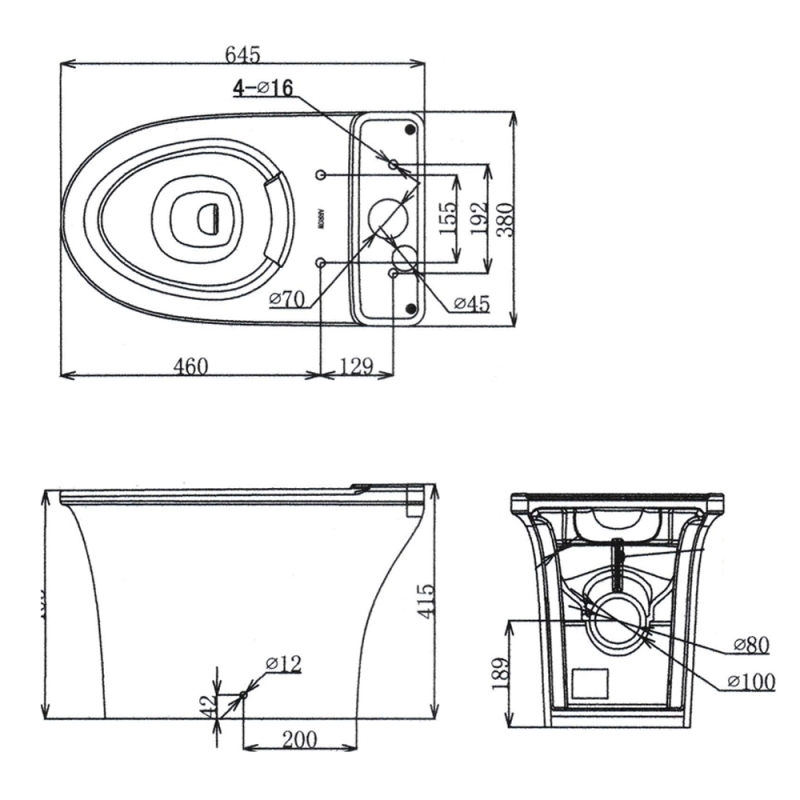 Nira Rimless Close Coupled Toilet