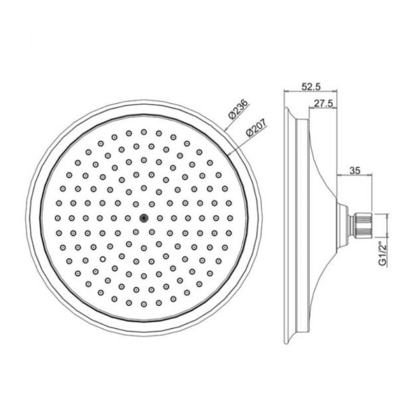 Burlington Chrome 6" AirBurst Shower Head