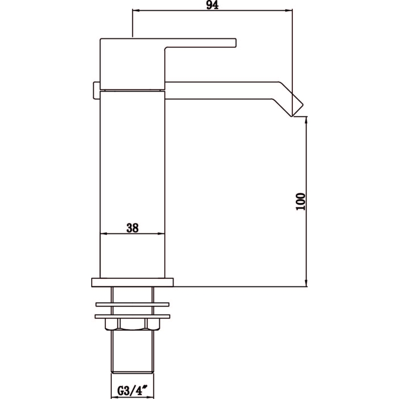 Cubic Chrome Bath Filler Tap