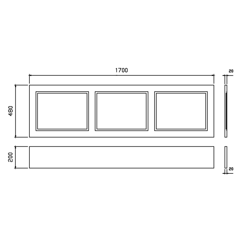 Traditional Matt White Front Bath Panel 1700mm