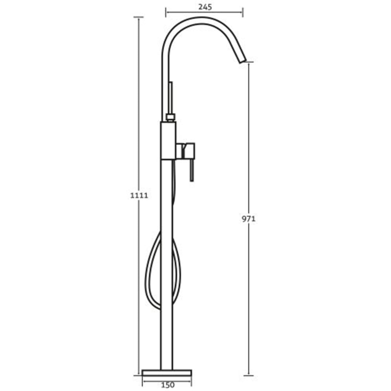 Tear Chrome Freestanding Bath Shower Mixer Tap