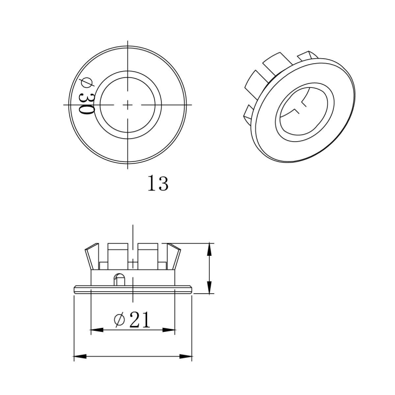 Gunmetal Round Basin Overflow Cover
