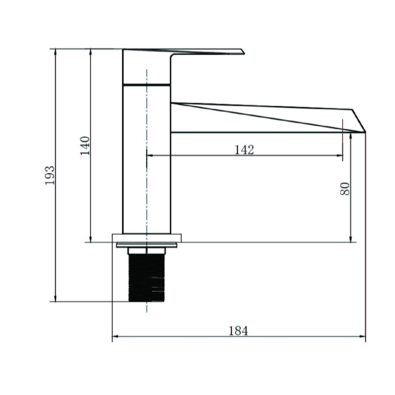Ike Chrome Bath Filler Tap