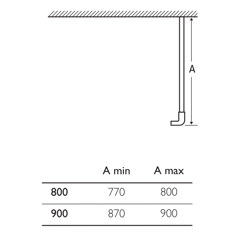 Norr Chrome Shower Side Panel 900mm