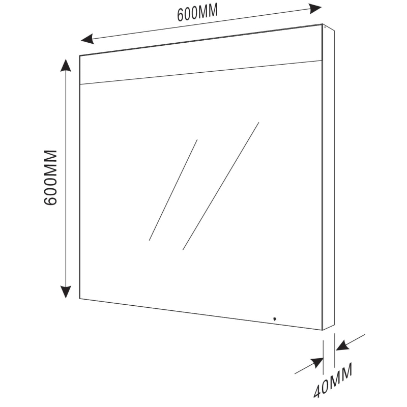 Mosta Motion Sensor Illuminated LED Mirror 600x600mm