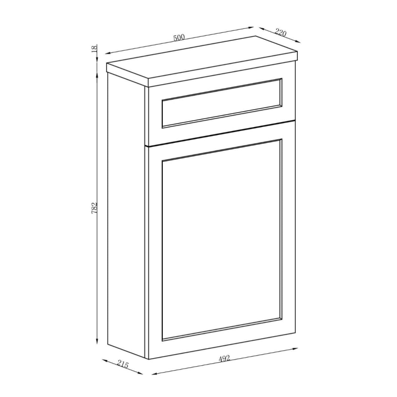 Arundel Midnight Grey Traditional WC Unit