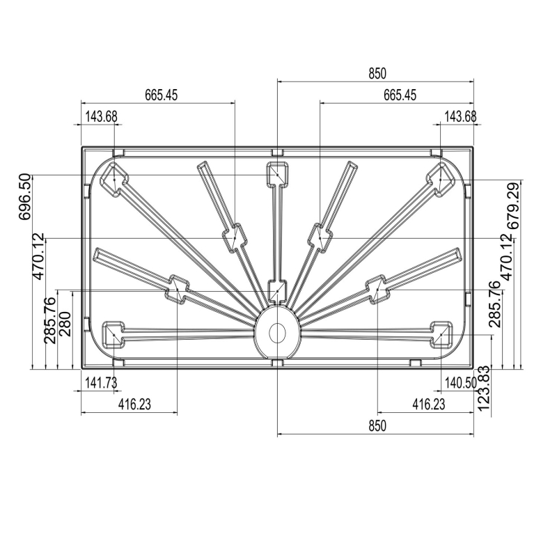 Low Profile Rectangle Shower Tray 1700x800mm