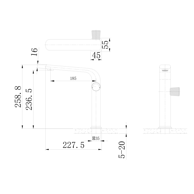 Manisa Chrome Tall Basin Mono Tap